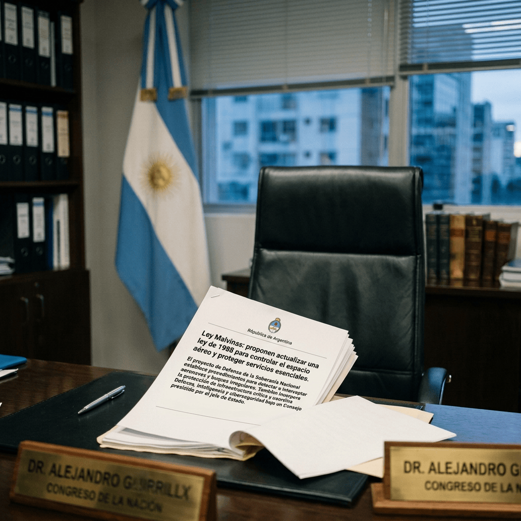 Ley Malvinas: proponen actualizar una ley de 1988 para controlar el espacio aéreo y proteger servicios&nbsp;esenciales